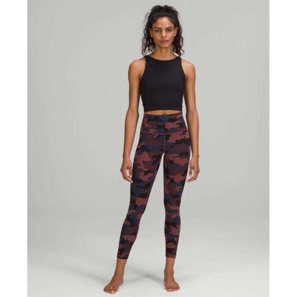 lululemon athletica Camo Leggings - Black and Pink